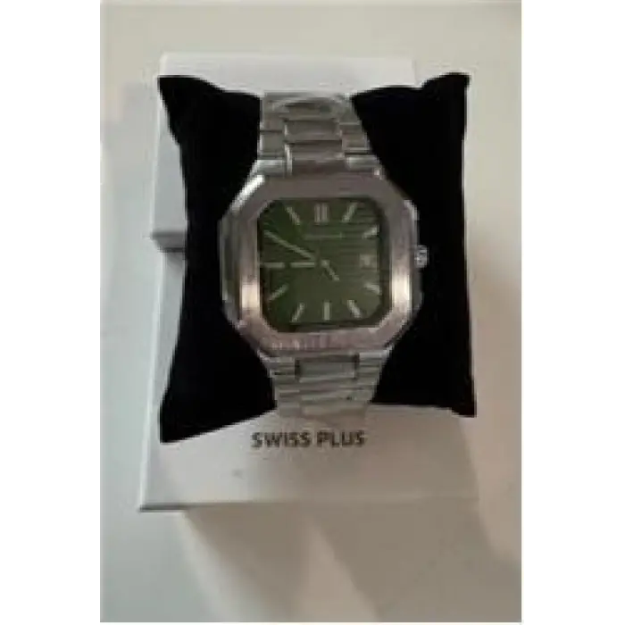 Swiss Plus Man Watch Premium Seri Model-7 RS23146 Green-Silver