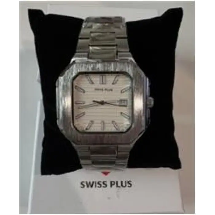 Swiss Plus Man Watch Premium Seri Model-8 RS23146 White-Silver