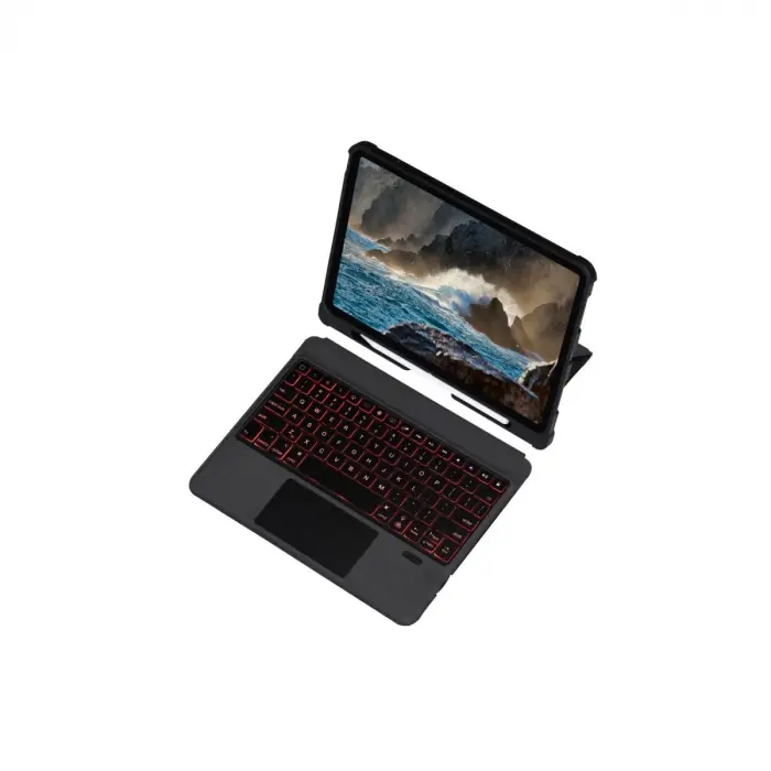 T5207d İpad Pro 11 (2022) Kılıf İnter Ledli Klavyeli Tablet Kılıfı - Siyah