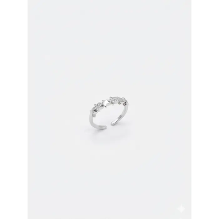 Taşlı Yıldız Tasarımlı Yüzük - Yz0239-1