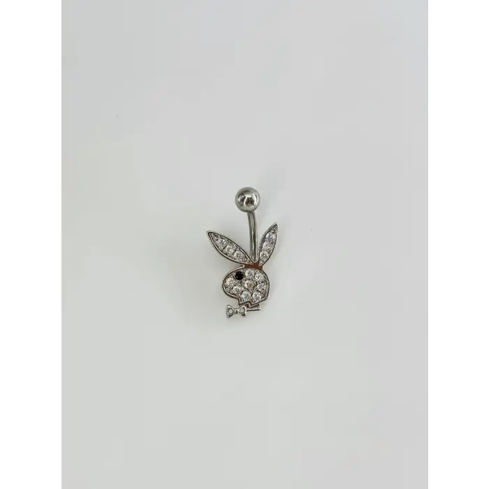 Tavşan Detaylı Göbek Piercing - Pg0114