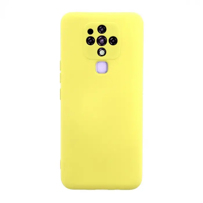 Tecno Camon 16 Kılıf Nano İçi Kadife Silikon - Sarı