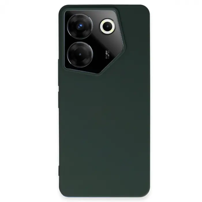 Tecno Camon 20 Pro 5g Kılıf First Silikon - Koyu Yeşil