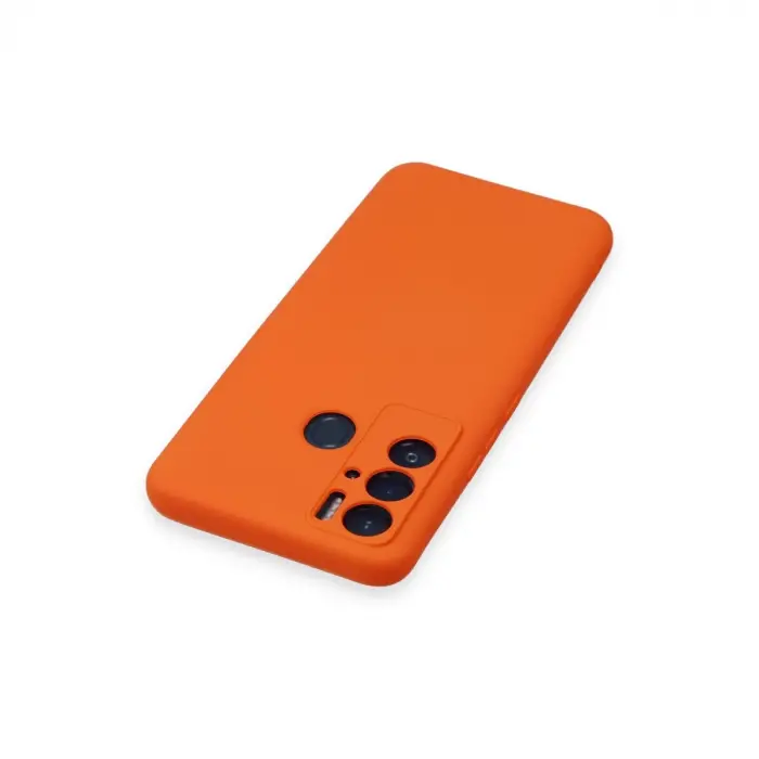 Tecno Pova Neo Kılıf Nano İçi Kadife Silikon - Turuncu