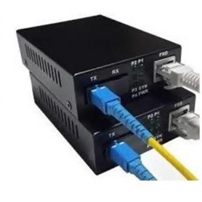 Teldata Media Converter Single Mode 10-100-1000 3 Km Only SC-SX TX-A-B-KITSET