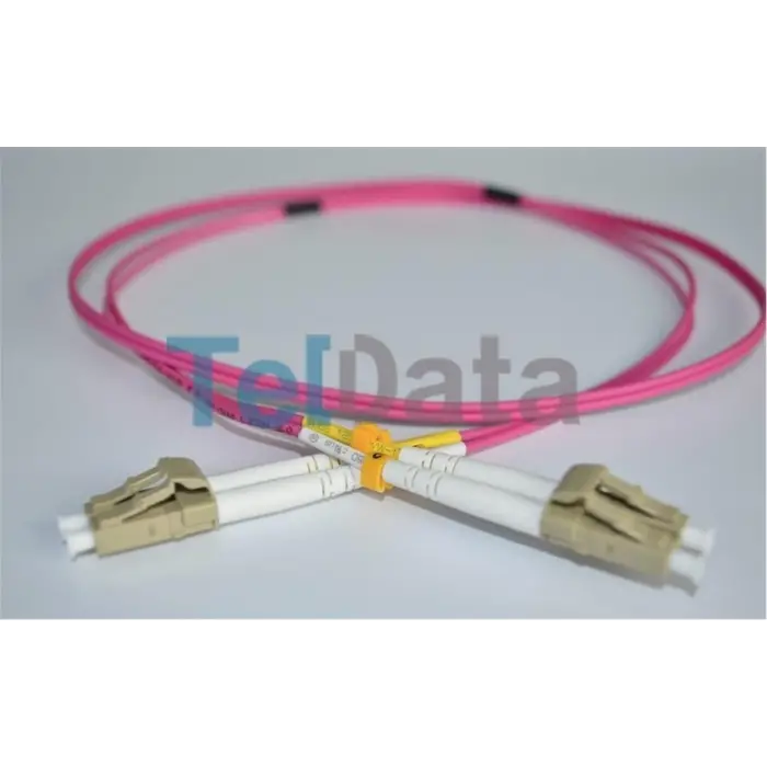TELDATA TLD-LCLCOM41 LC-UPC-LC-UPC MM DX OM4 1 METRE FIBER OPTIK PATCHCORD (KDO)