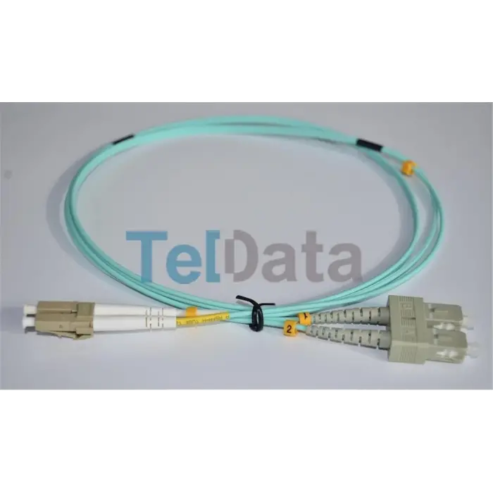 TELDATA TLD-SCLCOM31 SC-UPC-LC-UPC MM DX OM3 1 METRE FIBER OPTIK PATCHCORD (KDO)