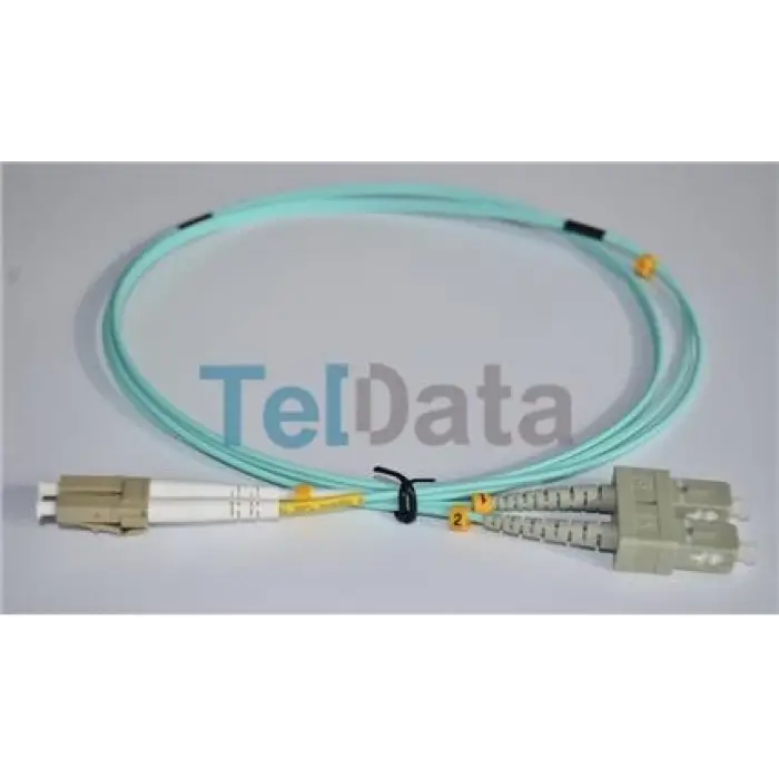 TELDATA TLD-SCLCOM31 SC-UPC-LC-UPC MM DX OM3 1 METRE FIBER OPTIK PATCHCORD (KDO)