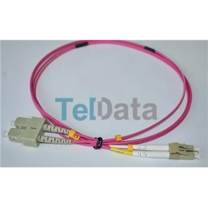 TELDATA TLD-SCLCOM41 SC-UPC-LC-UPC MM DX OM4 1 METRE FIBER OPTIK PATCHCORD (KDO)