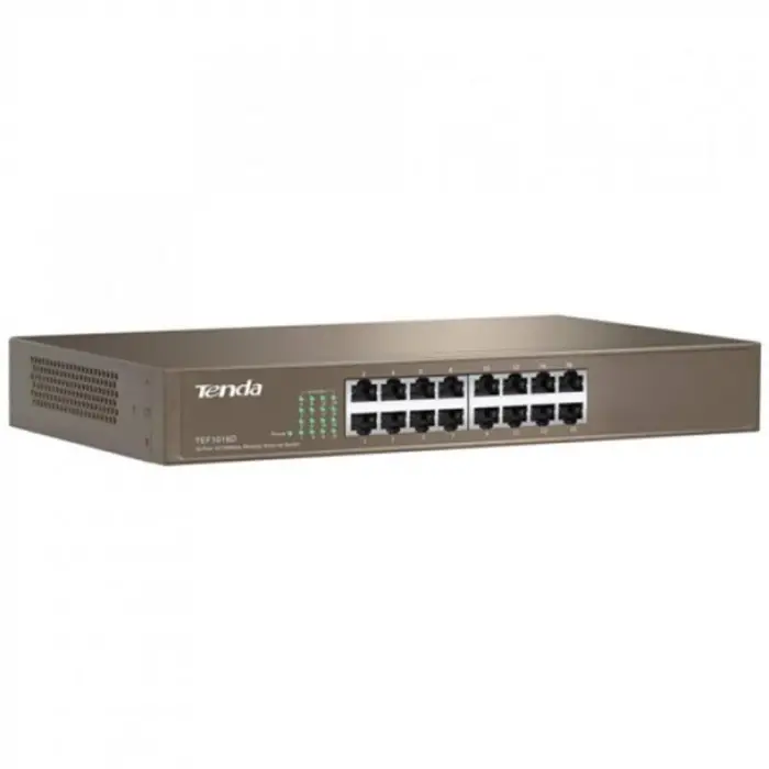 Tenda TEF1016D 16 Port 10-100 Mbps Switch Çelik Kasa Rack Mount (KDO)