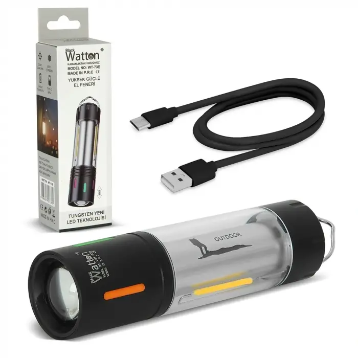 Tg Led Şarjlı Kamp Lambası Ortam Odak Aydınlatma  Wt-736
