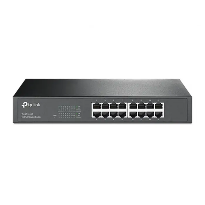 Tp-Link TL-SG1016D 16 Port 10-100-1000 Mbps Switch Çelik Kasa Rack Mount (KDO)