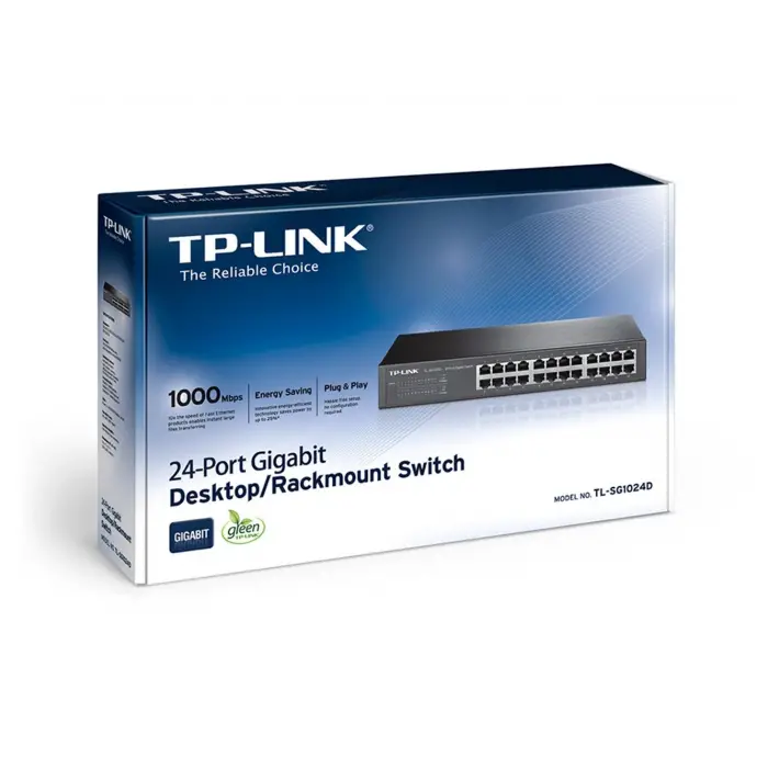 Tp-Link TL-SG1024D 24 Port 10-100-1000 Mbps Switch Çelik Kasa Rack Mount (KDO)