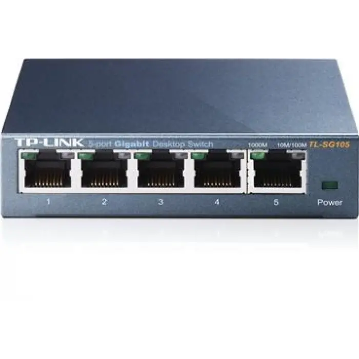 Tp-Link TL-SG105 5 Port 10-100-1000 Mbps Switch Çelik Kasa (KDO)