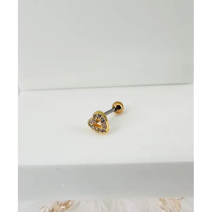 Zirkon Taşlı Uç Kısmı : Pirinç Kıkırdak Bar Uzunluğu : 6 Mm / Bar Kalınlığı 0.8 Mm / Top Boyu 3 Mm - Pt0007-1