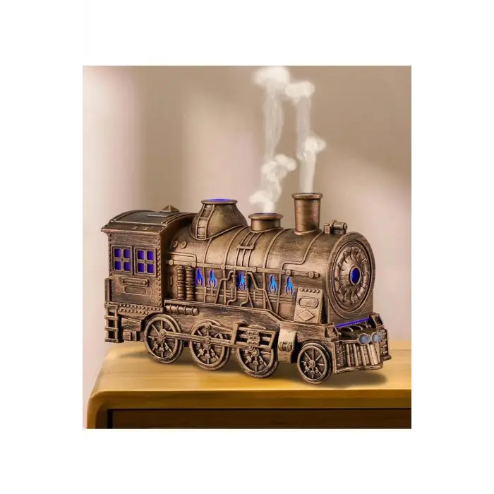 Tren Şeklinde Buharlı Oda Hava Nemlendirici Işık Buhar Makinesi Kumandalı