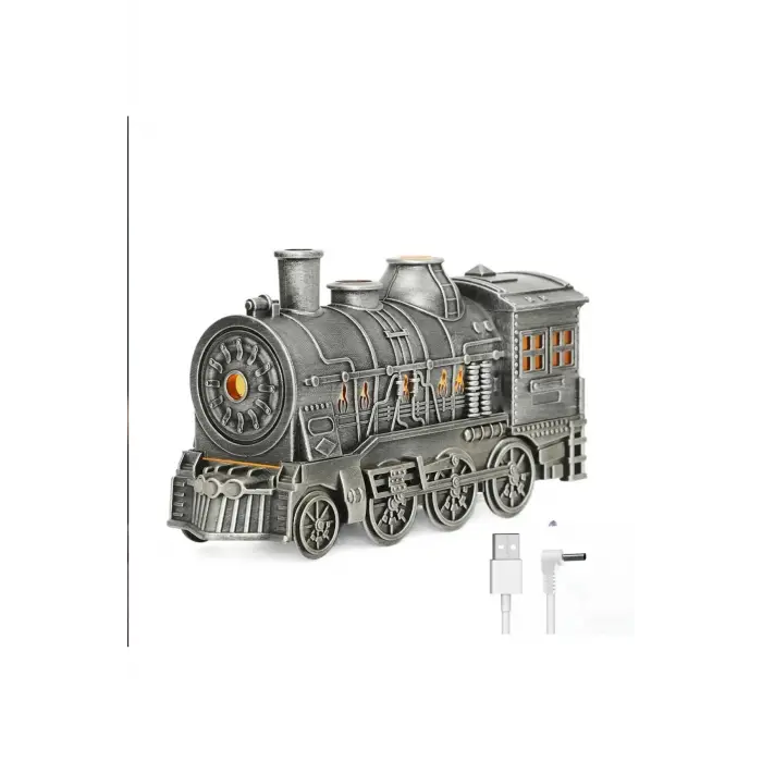 Tren Şeklinde Buharlı Oda Hava Nemlendirici Işık Buhar Makinesi Kumandalı