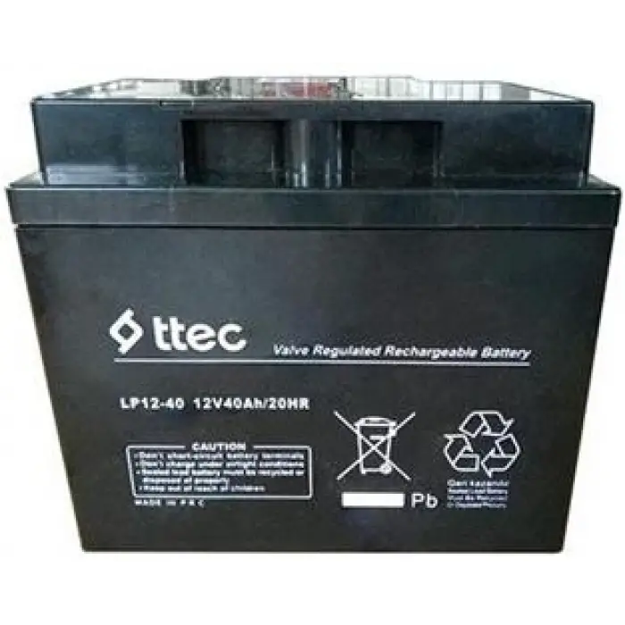 Ttec 12V 40AH Bakımsız Kuru Akü (KDO)