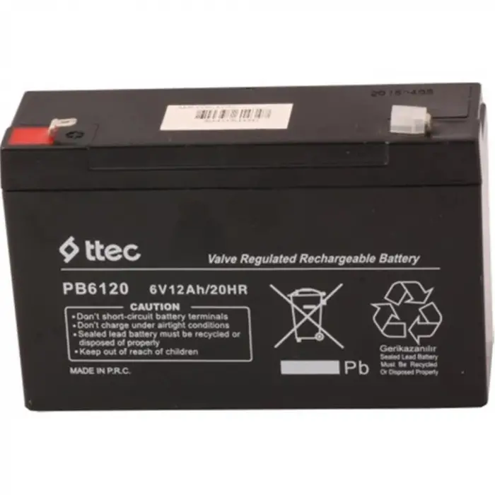 Ttec 6V 12AH Bakımsız Kuru Akü (KDO)