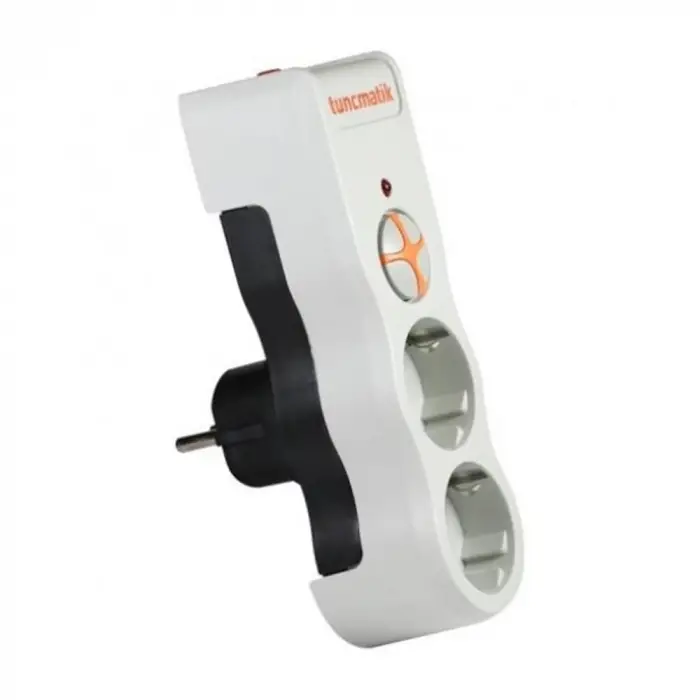 Tunçmatik TSK19021 Powersurge2 Enerji Koruma Prizi 2li 1050 Joule Beyaz (KDO)