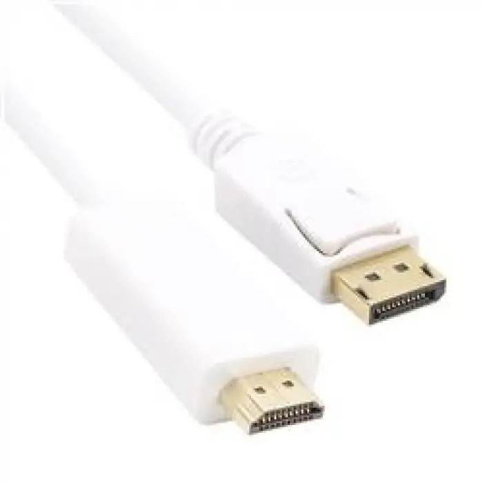 Vcom CG605L-3.0 Beyaz 3.0MT Display Port Erkek To Hdmi Erkek Kablo (KDO)
