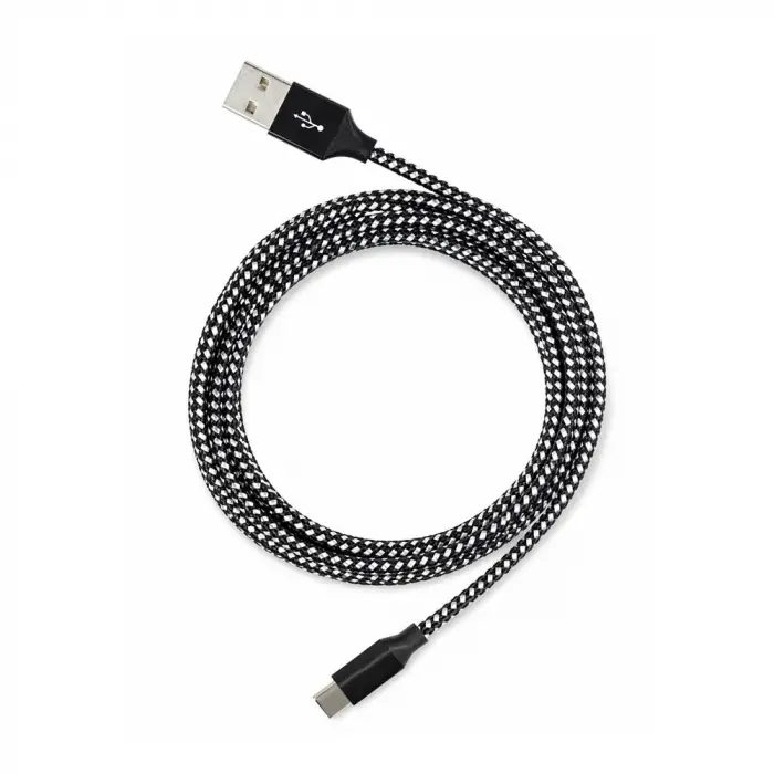 Vcom CU250 Type-C to USB 3m 15W (5V-3A) Örgülü Şarj Kablosu