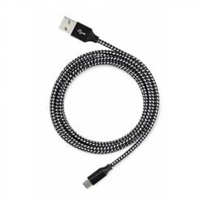 Vcom CU250 Type-C to USB 3m 15W (5V-3A) Örgülü Şarj Kablosu (KDO)