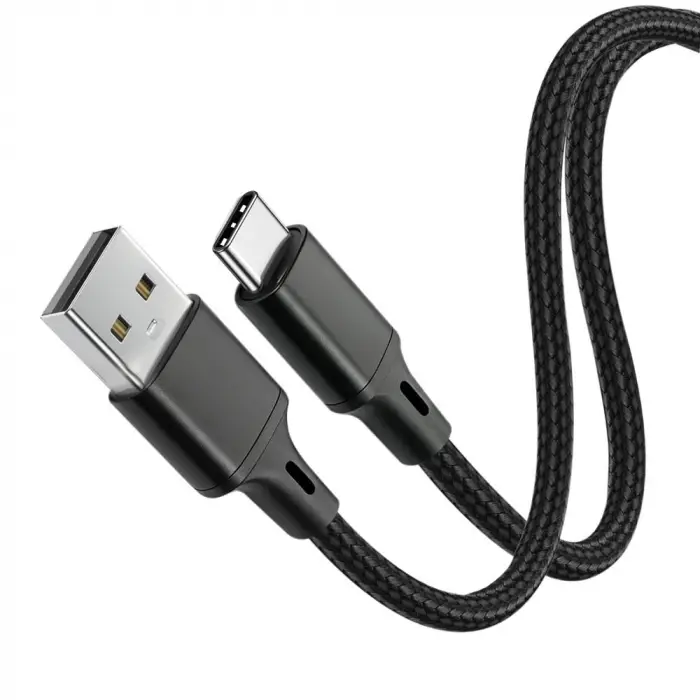 Vcom CU252 Type-C to USB 3m 15W (5V-3A) Örgülü Şarj Kablosu (KDO)