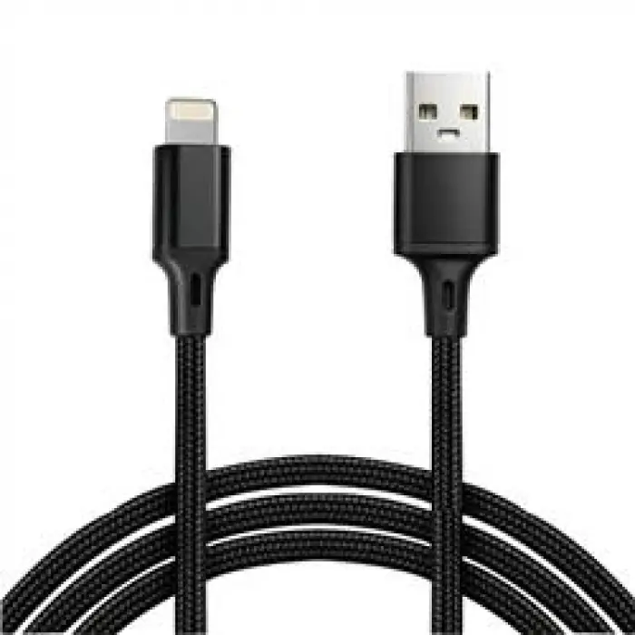 Vcom CU253 Lightning to USB 3m 10W (5V-2A) Örgülü Şarj Kablosu (KDO)