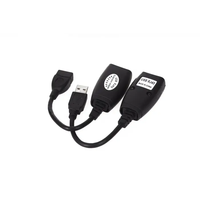 Vcom CU824 USB RJ45 Extender Plastik 45m Uzatıcı (KDO)