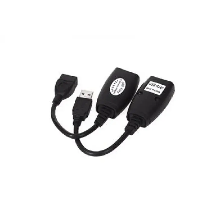 Vcom CU824 USB RJ45 Extender Plastik 45m Uzatıcı (KDO)