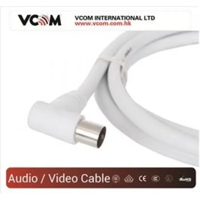 Vcom CV601R 5mt Analog Beyaz Tv Kablosu (KDO)
