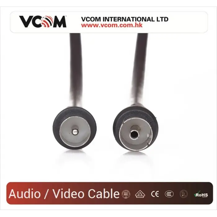 Vcom CV602-B 5mt Analog Siyah Tv Uzatma (KDO)