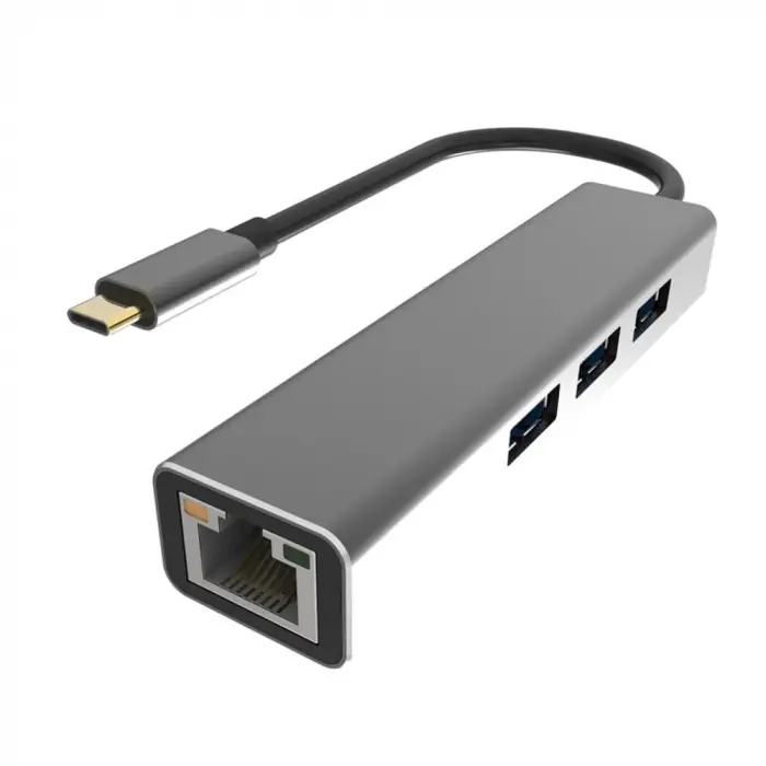 Vcom DH311A Type-C To USB3.0-3+RJ45 Çoklayıcı (KDO)