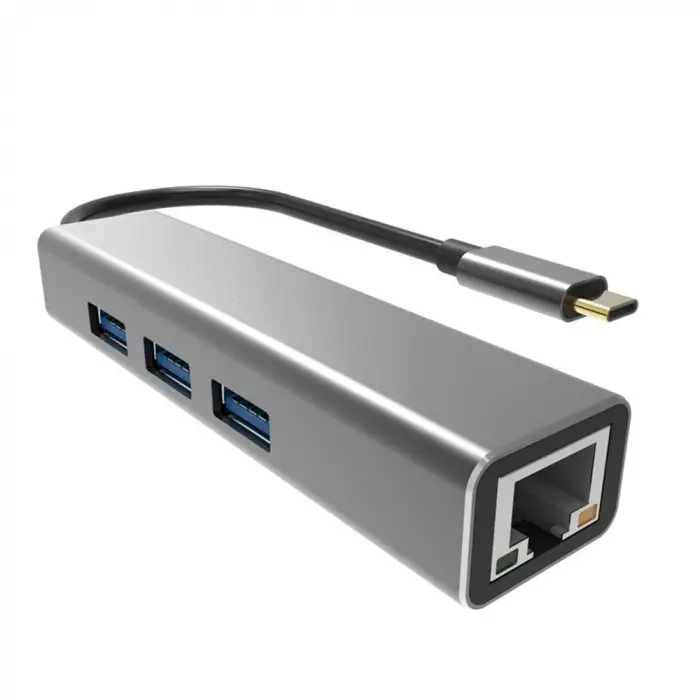 Vcom DH311A Type-C To USB3.0-3+RJ45 Çoklayıcı (KDO)