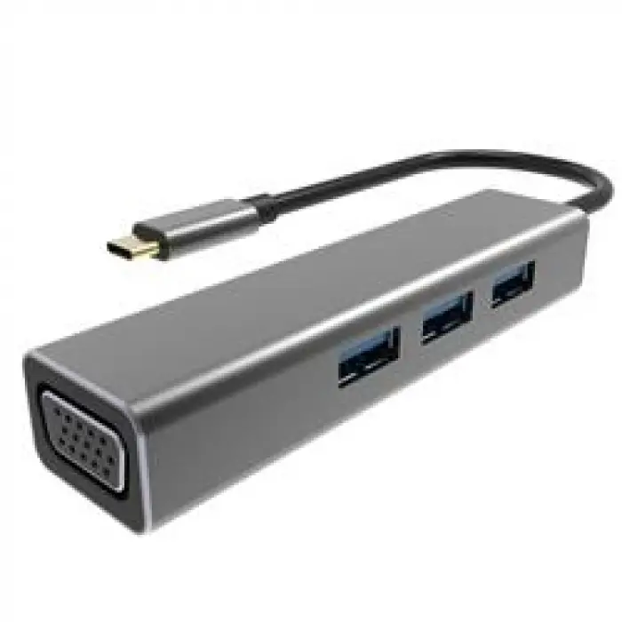 Vcom DH319 Type-C To Usb 3.0-3 Vga Çevirici (KDO)