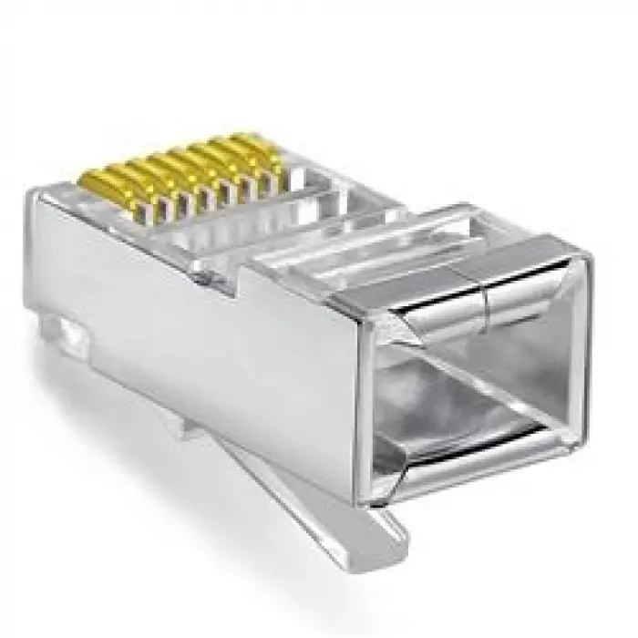 Vcom NM026 100lü Metal RJ45 8P8C Cat6-UTP-RJ45-3u Konnektör (KDO)