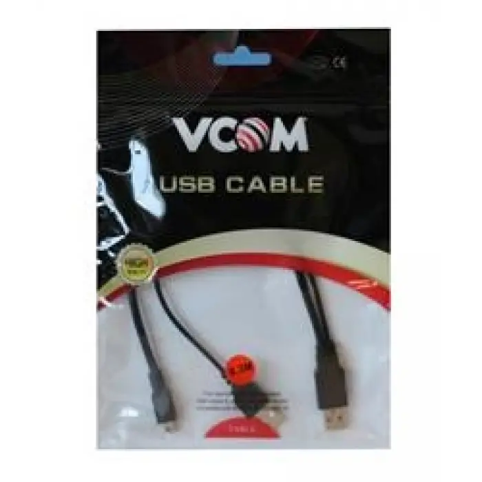Vcom Usb 2.0 2-Mini Usb 5Pin Black 0.3M (KDO)