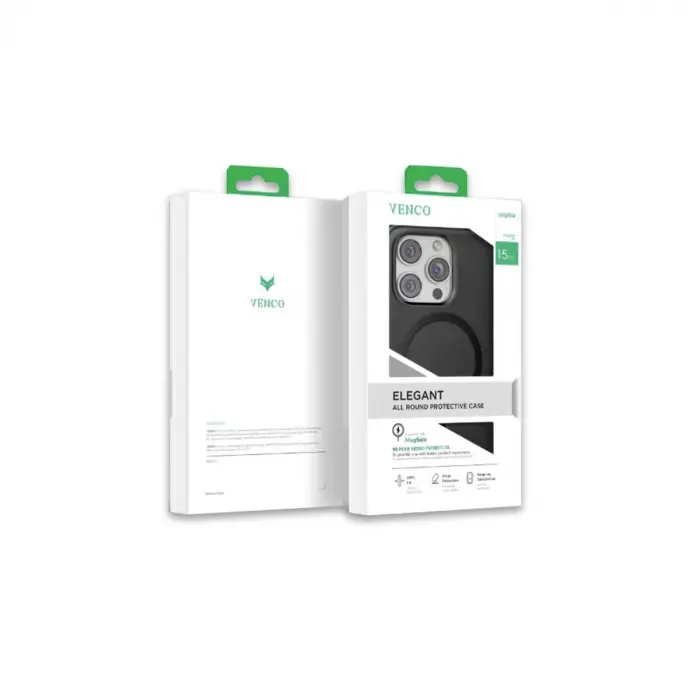 Venco  İphone 15 Pro Max Puskas Magsafe Kapak - Siyah