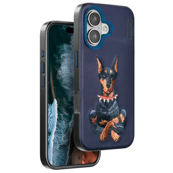 Venco İphone 16 Perma Desenli Kapak - Lacivert