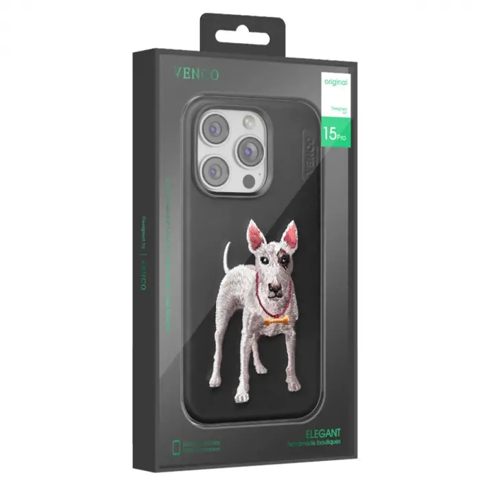 Venco  İphone 16 Perma Desenli Kapak - Siyah