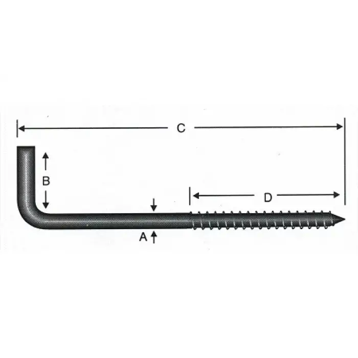 Vidalı Korniş Çivi No:5 - 4x50 - 10 Adet