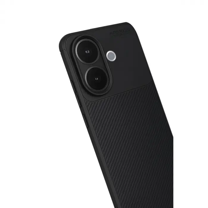 Vivo V60 Lite Auto Focus Karbon Kapak - Siyah