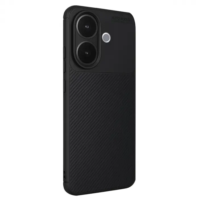 Vivo V60 Lite Auto Focus Karbon Kapak - Siyah