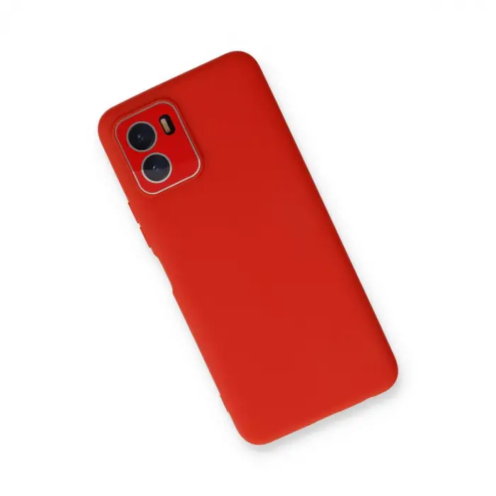 Vivo Y15s Kılıf Lansman Glass Kapak - Kırmızı