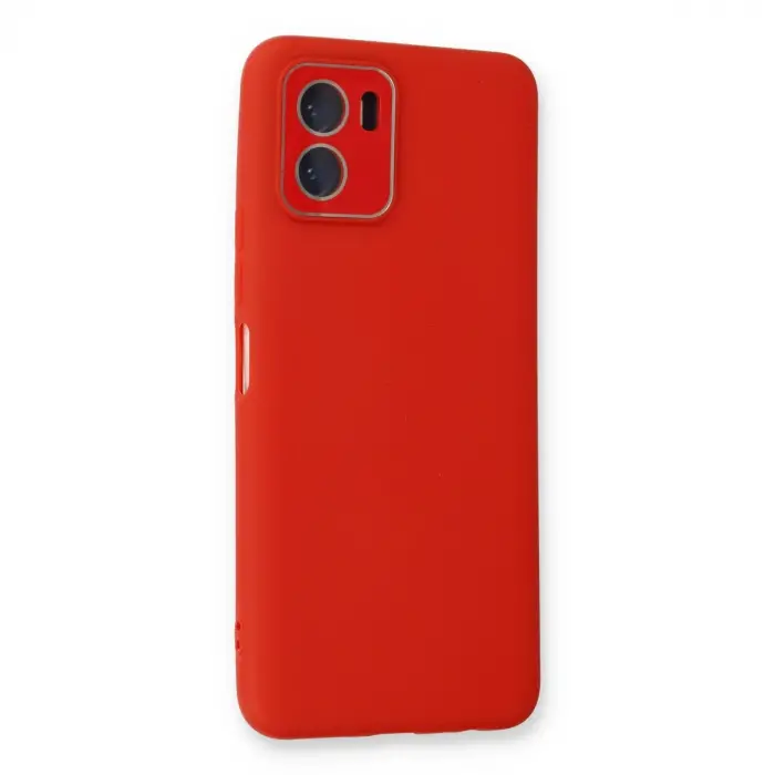 Vivo Y15s Kılıf Lansman Glass Kapak - Kırmızı