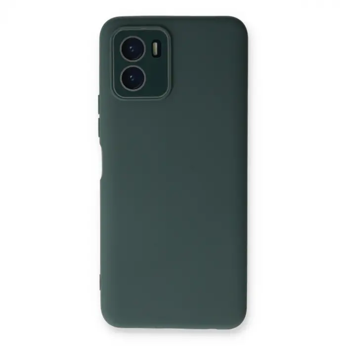 Vivo Y15s Kılıf Lansman Glass Kapak - Koyu Yeşil