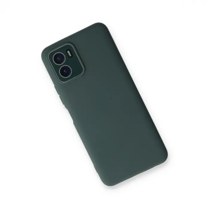 Vivo Y15s Kılıf Lansman Glass Kapak - Koyu Yeşil