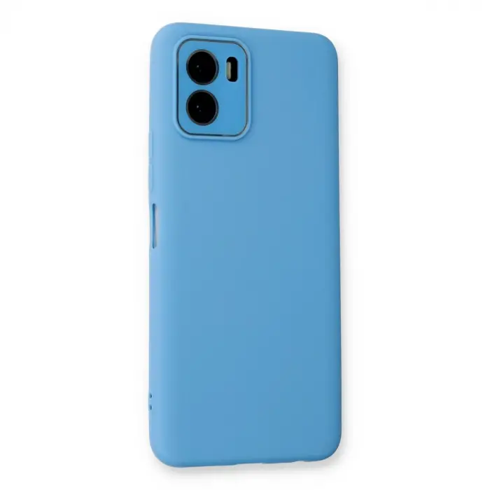 Vivo Y15s Kılıf Lansman Glass Kapak - Mavi