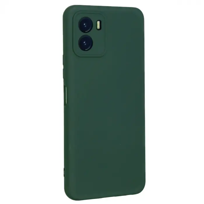 Vivo Y15s Kılıf Nano İçi Kadife Silikon - Koyu Yeşil